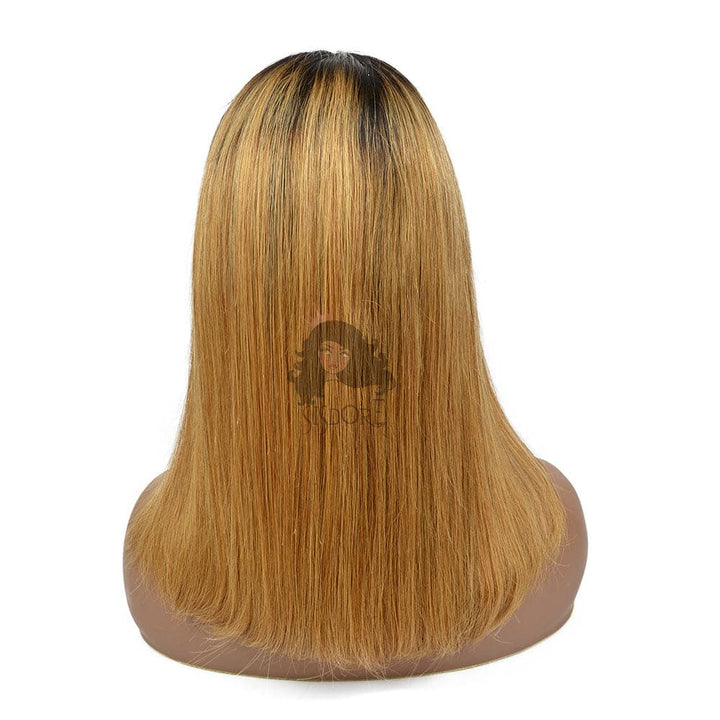 blonde straight bob Lace Front Wig 14 inch