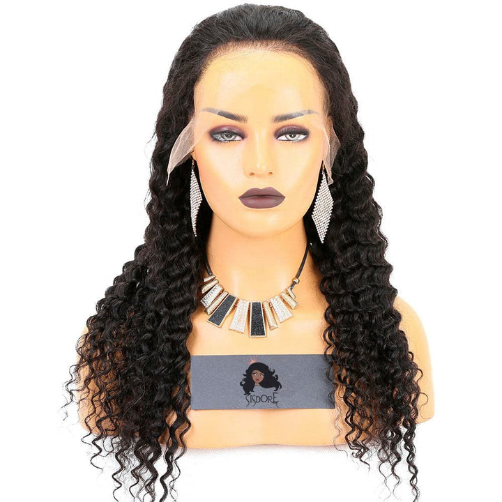 deep wave wig human hair 13x6 HD lace frontal wig