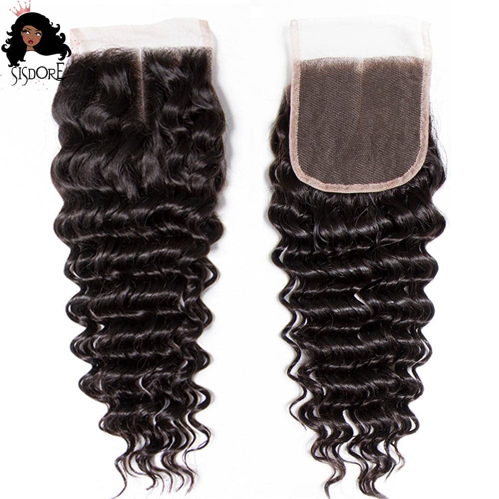 4x4 lace closure deep wave