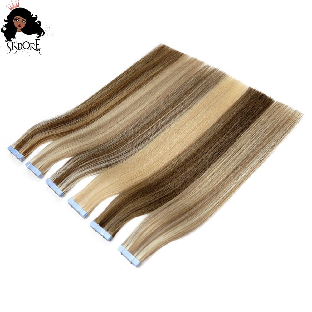 highlight tape in hair extensions human hair