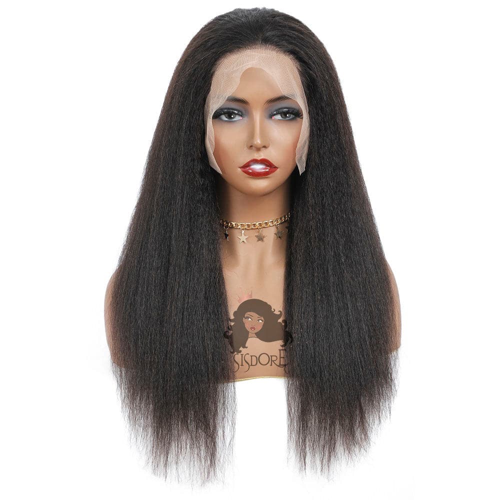 kinky straight wigs human hair