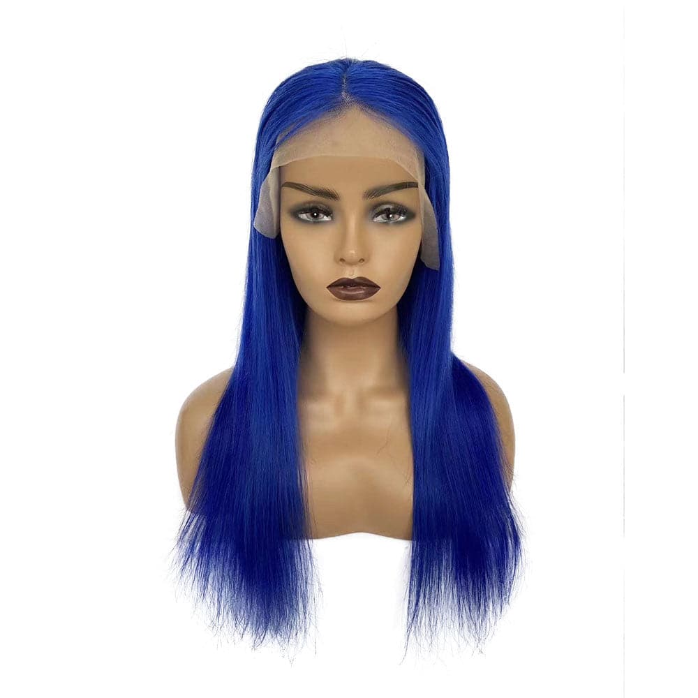 royal blue wigs straight hair