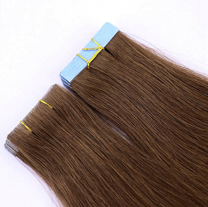 tape in skin weft extensions medium brown 4
